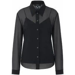 Silk stretch chiffon shirt