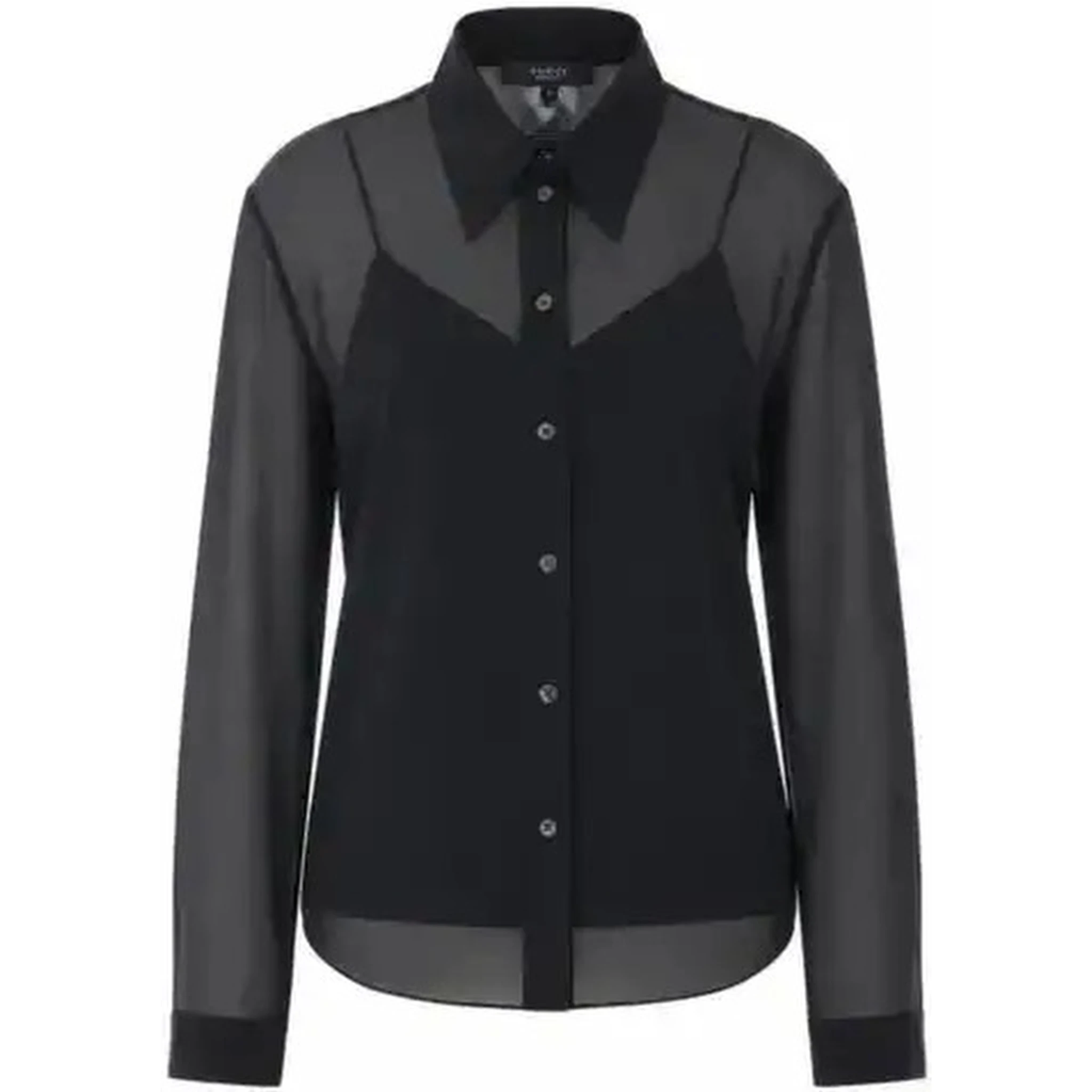 Silk stretch chiffon shirt