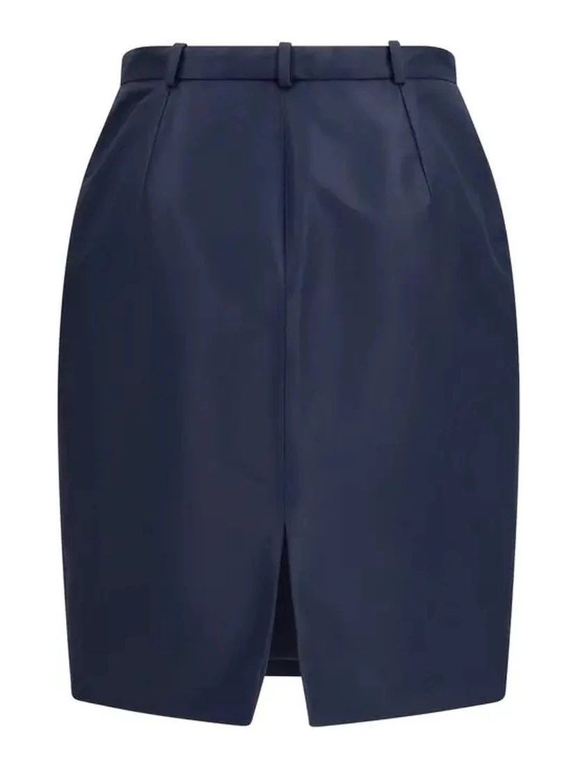 Silk midi skirt