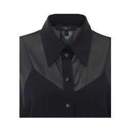 Silk stretch chiffon shirt