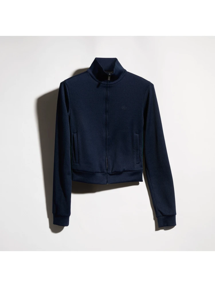 Zippered sweater with Web details