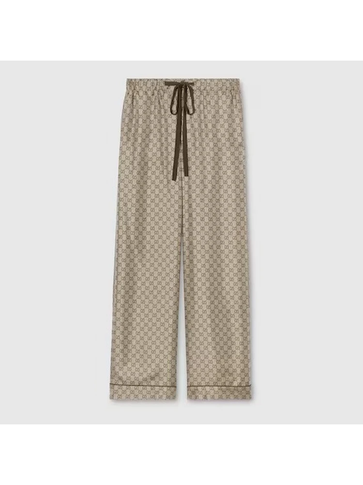 GG silk pants