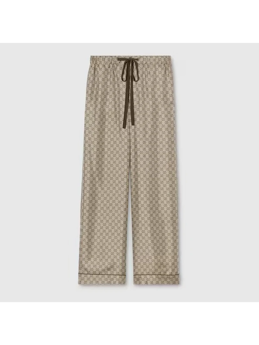 GG silk pants