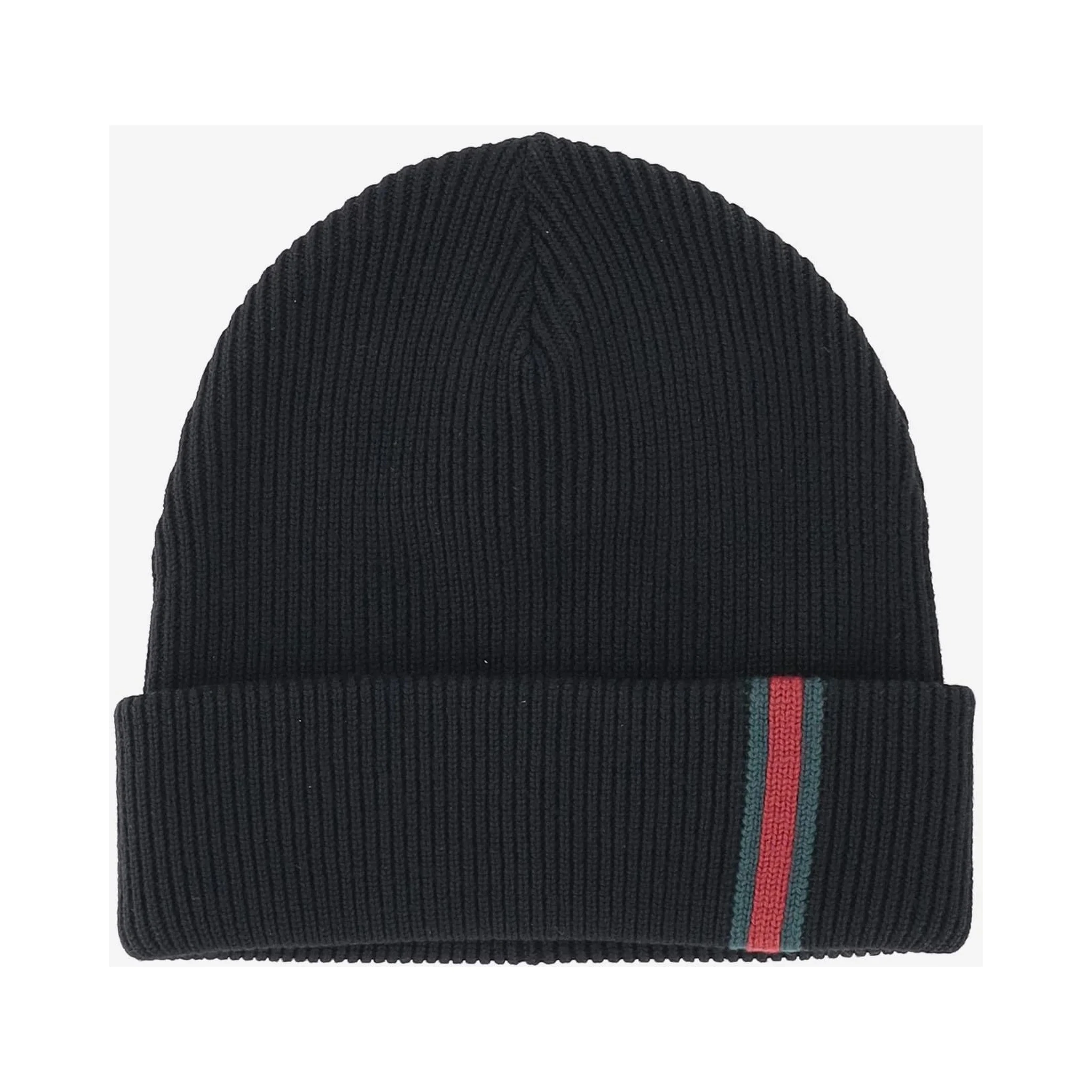 Wool beanie with Web detail
