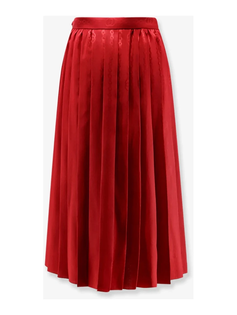 GG silk midi skirt