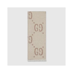 Wool and silk GG scarf