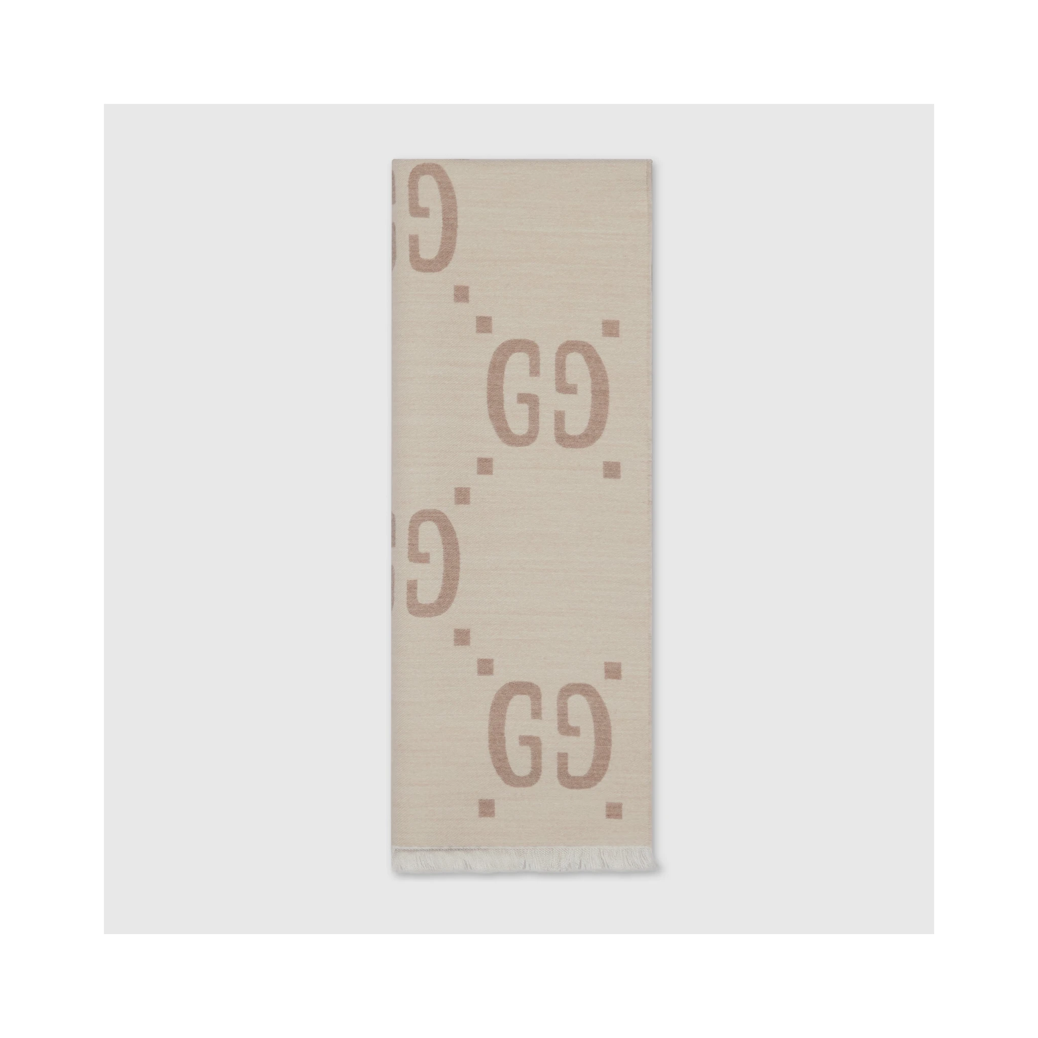 Wool and silk GG scarf