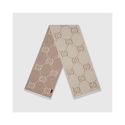 Wool and silk GG scarf