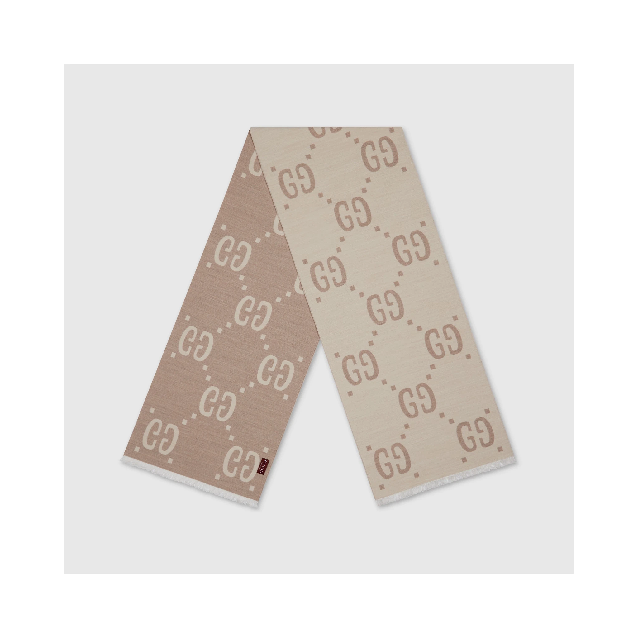 Wool and silk GG scarf