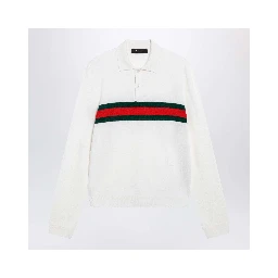Cashmere long sleeves polo shirt