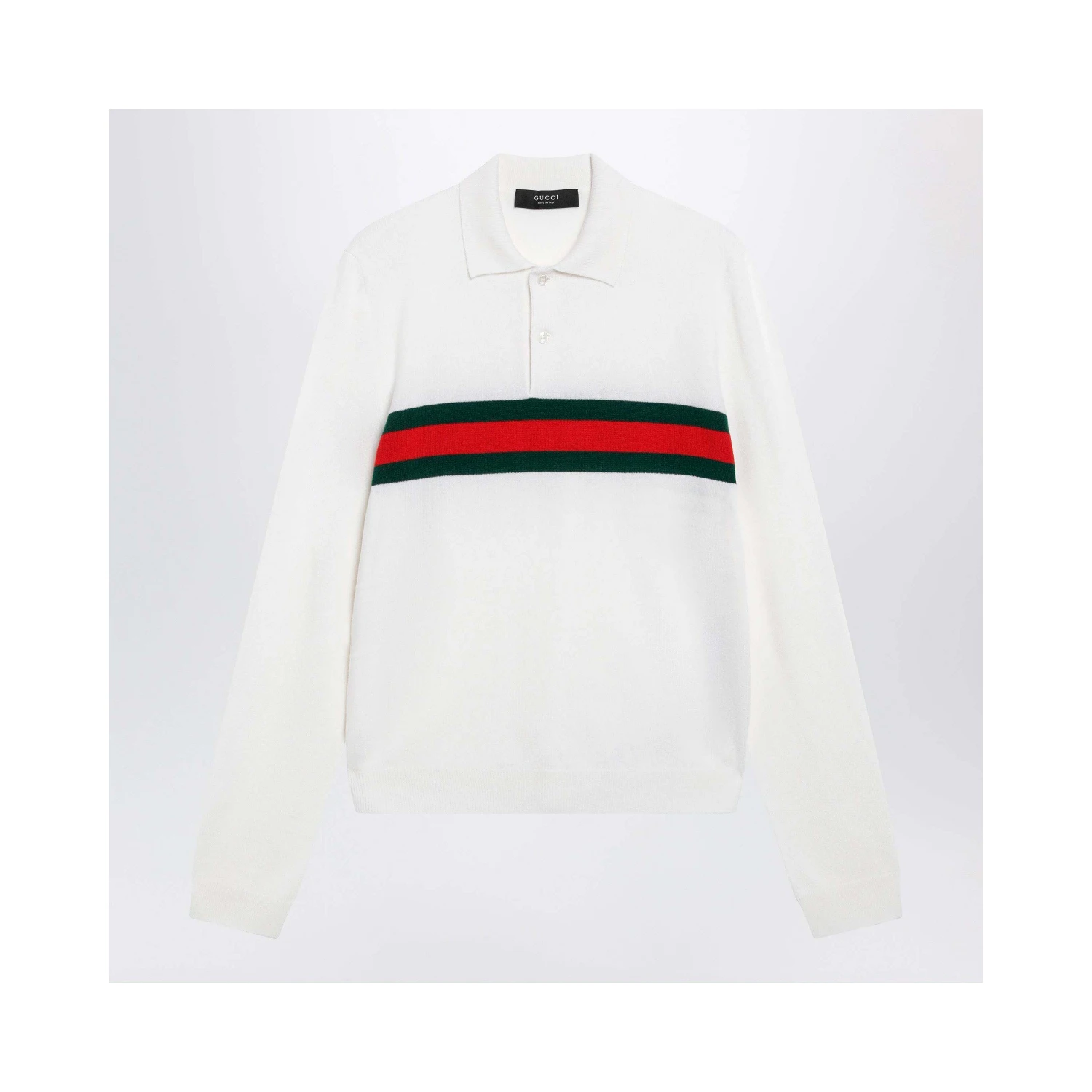 Cashmere long sleeves polo shirt