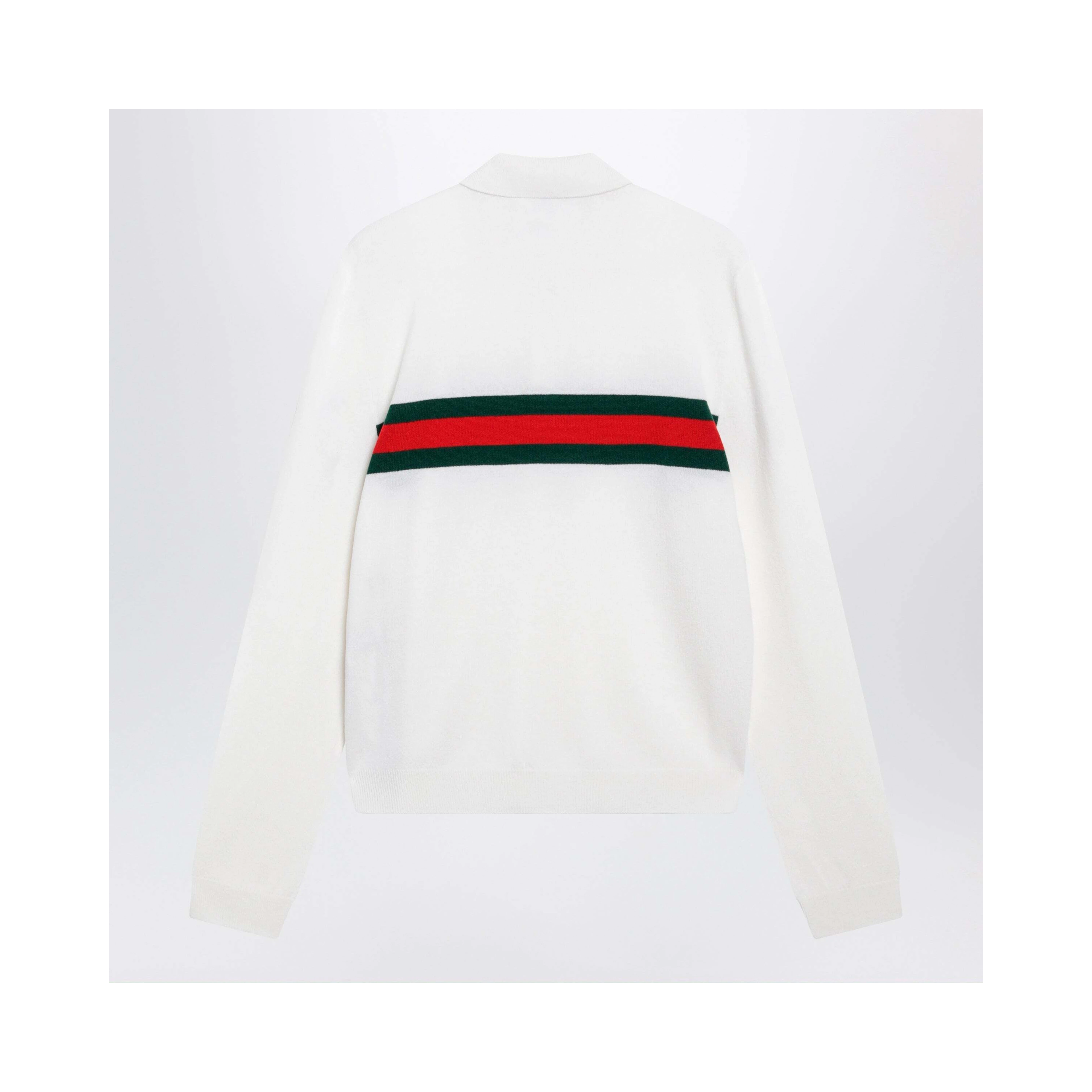 Cashmere long sleeves polo shirt