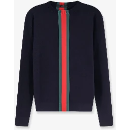 Crewneck knitwear with Web details