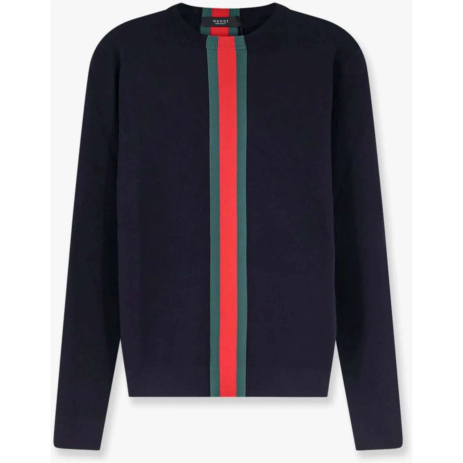 Crewneck knitwear with Web details