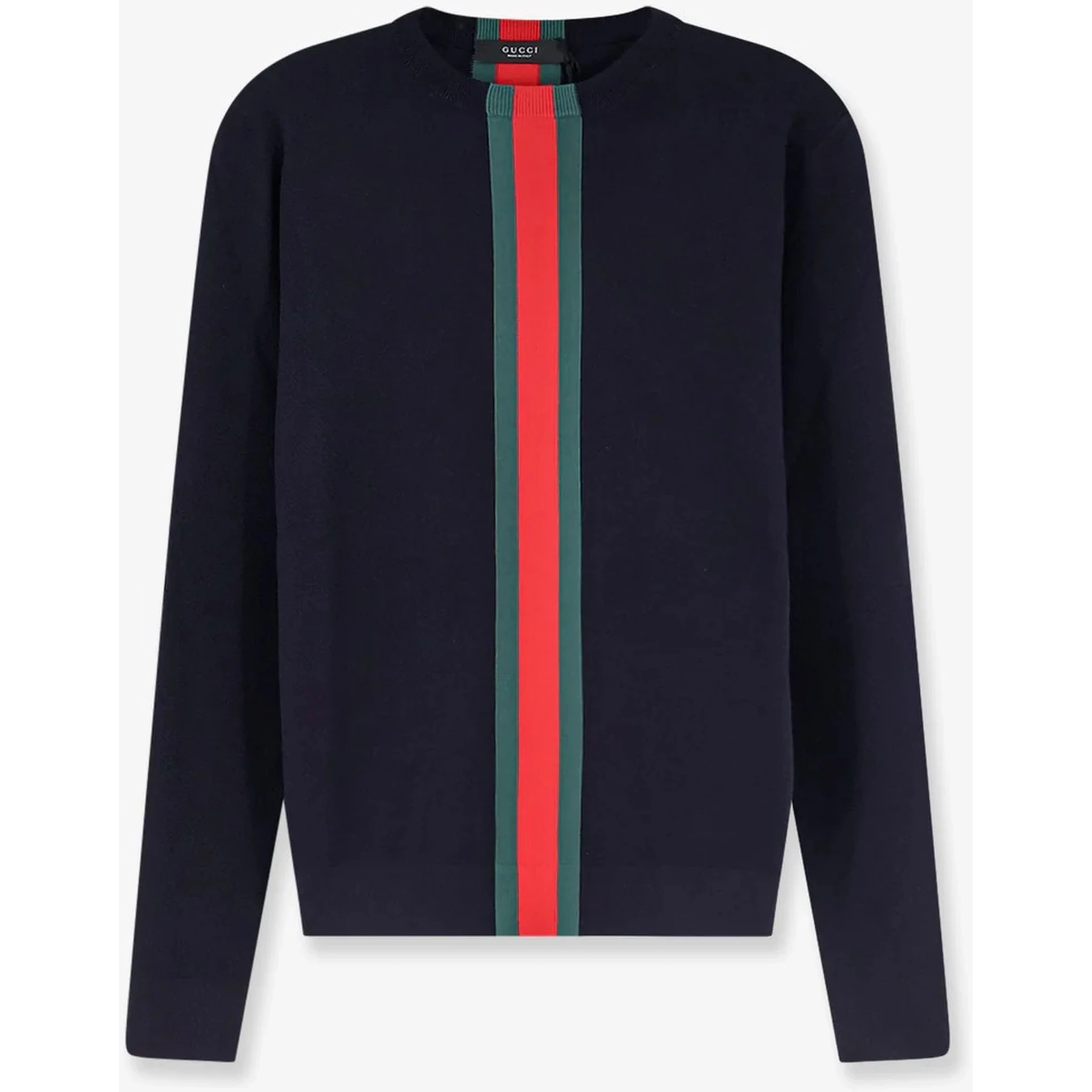 Crewneck knitwear with Web details