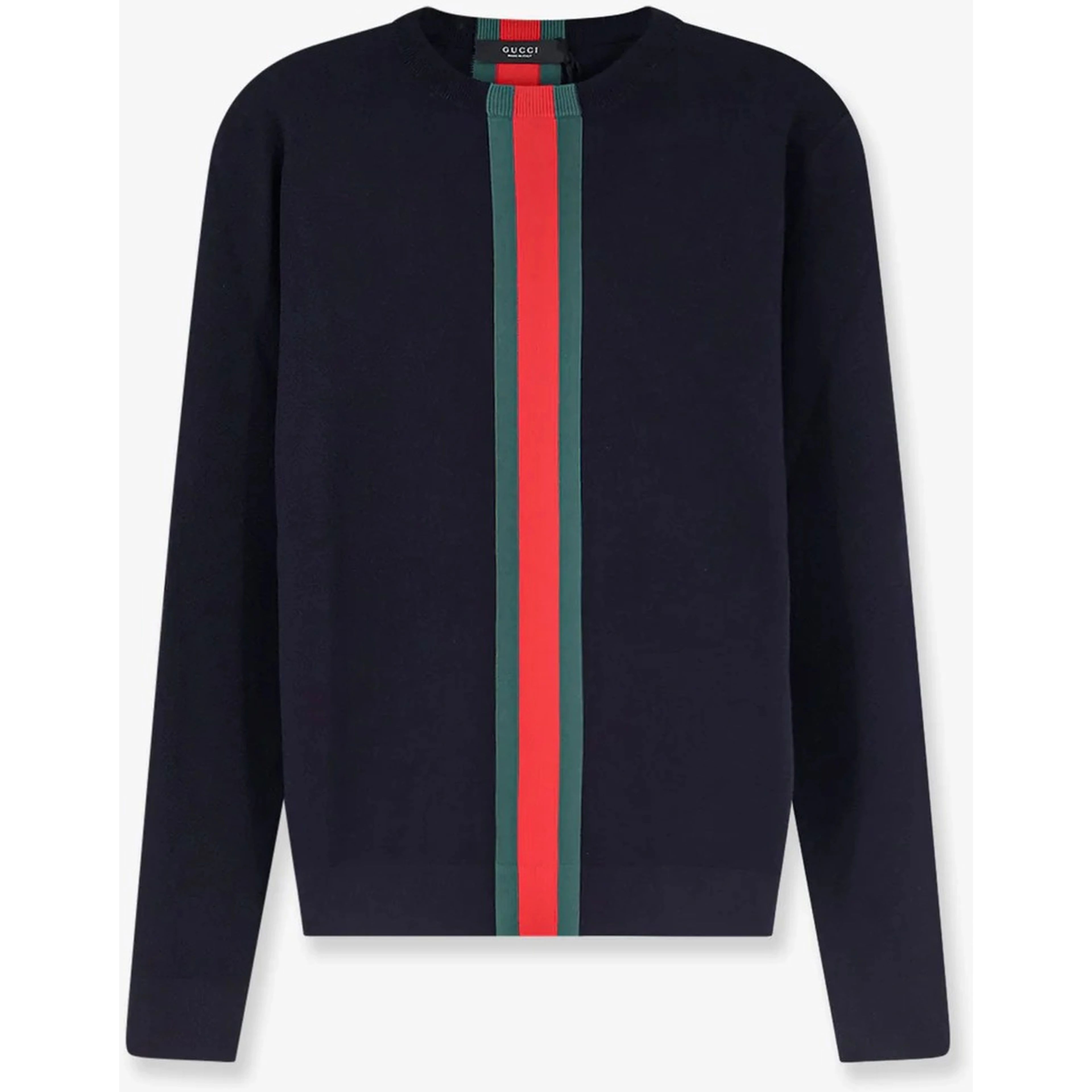 Crewneck knitwear with Web details