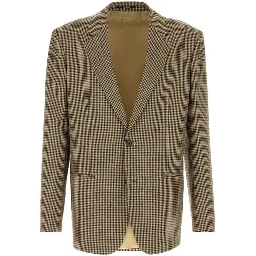 Wool single-breasted blazer jacket