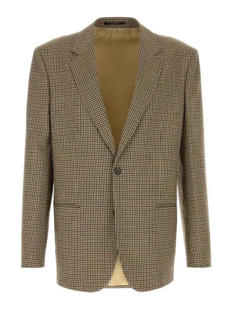 Wool single-breasted blazer jacket