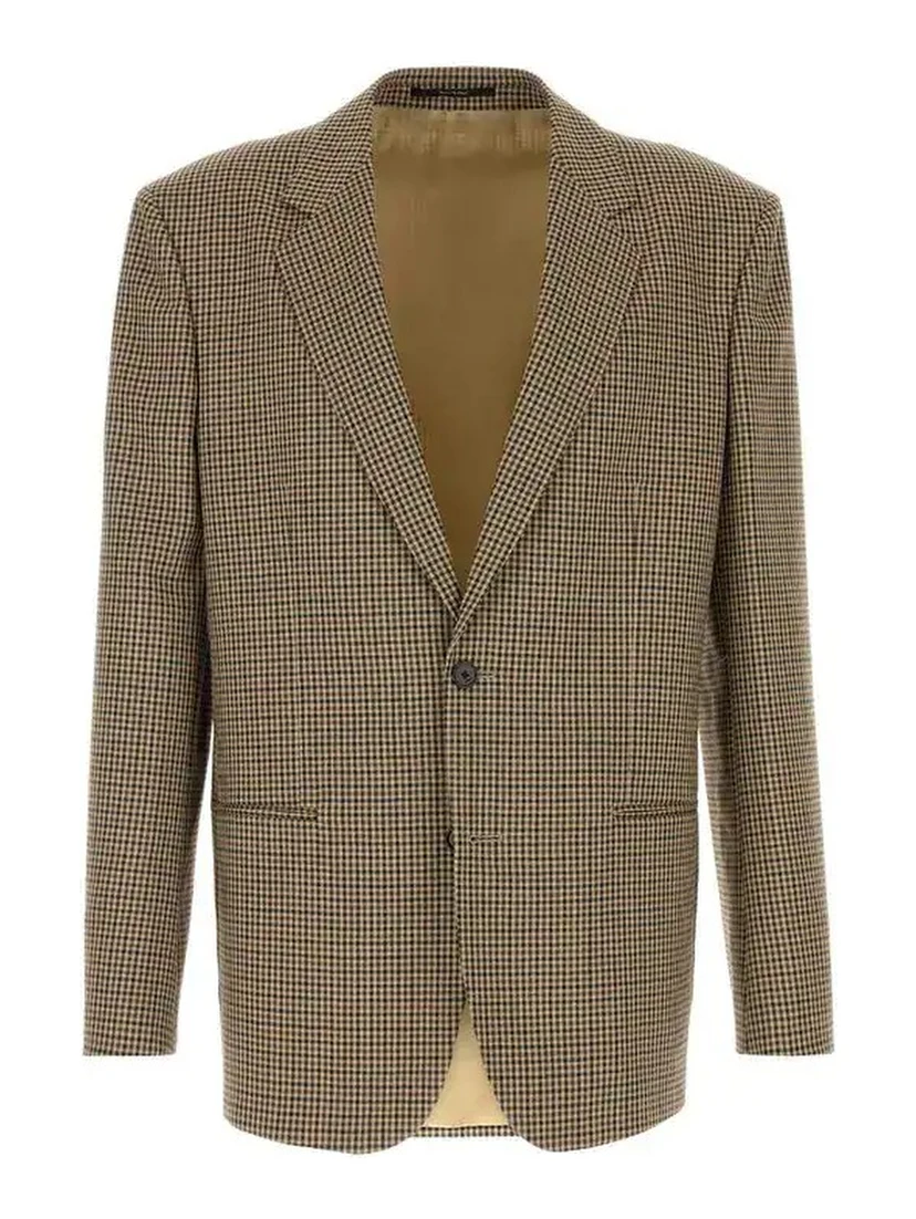 Wool single-breasted blazer jacket