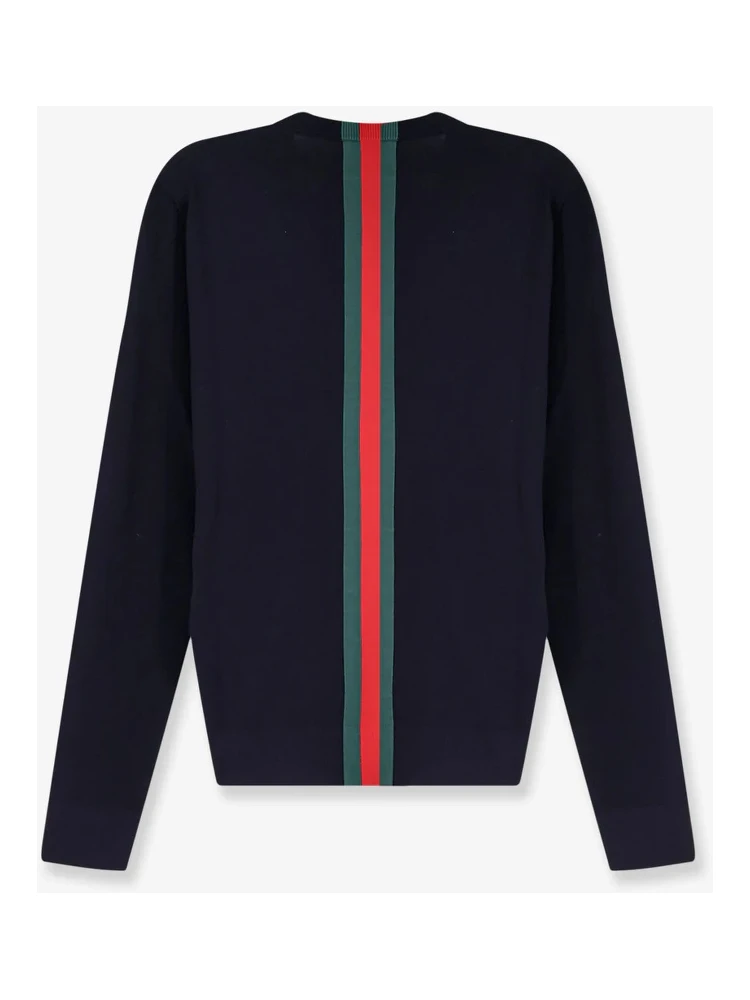 Crewneck knitwear with Web details alternative