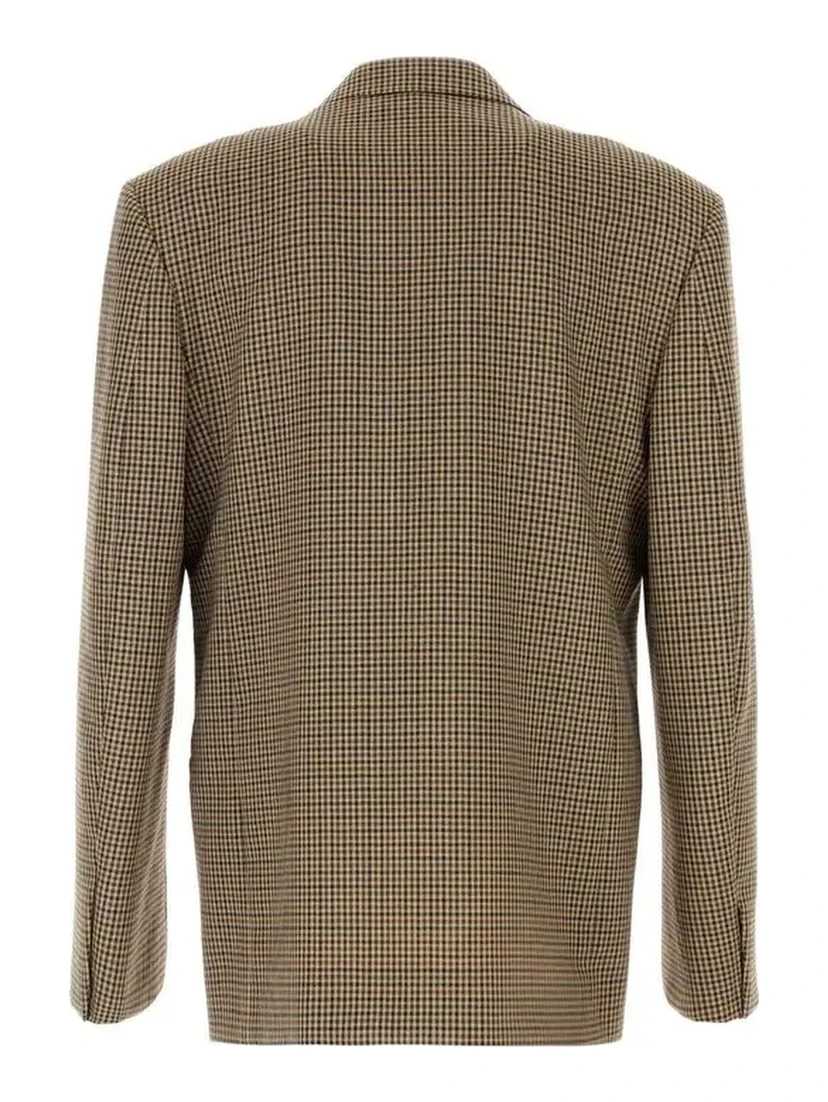 Wool single-breasted blazer jacket