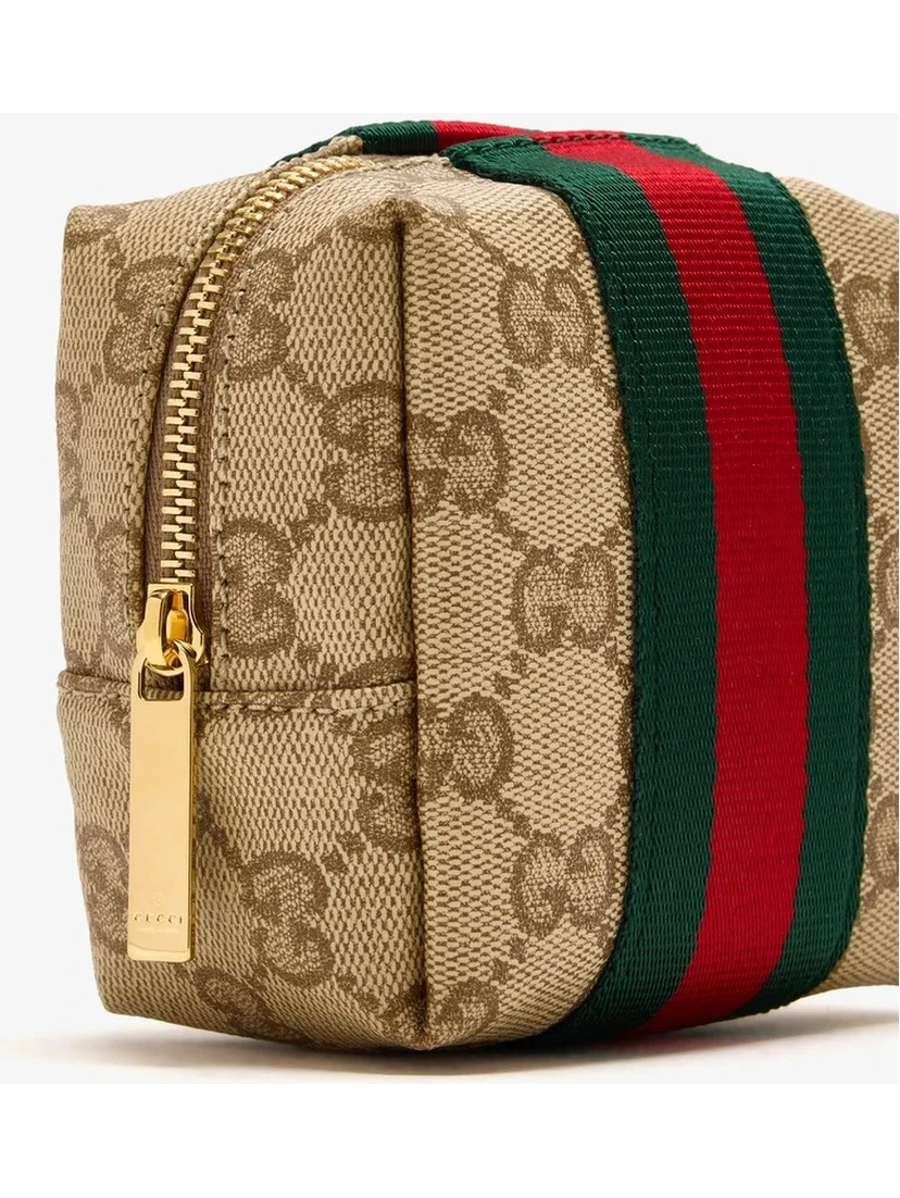 Mini GG cosmetic case with Web detail