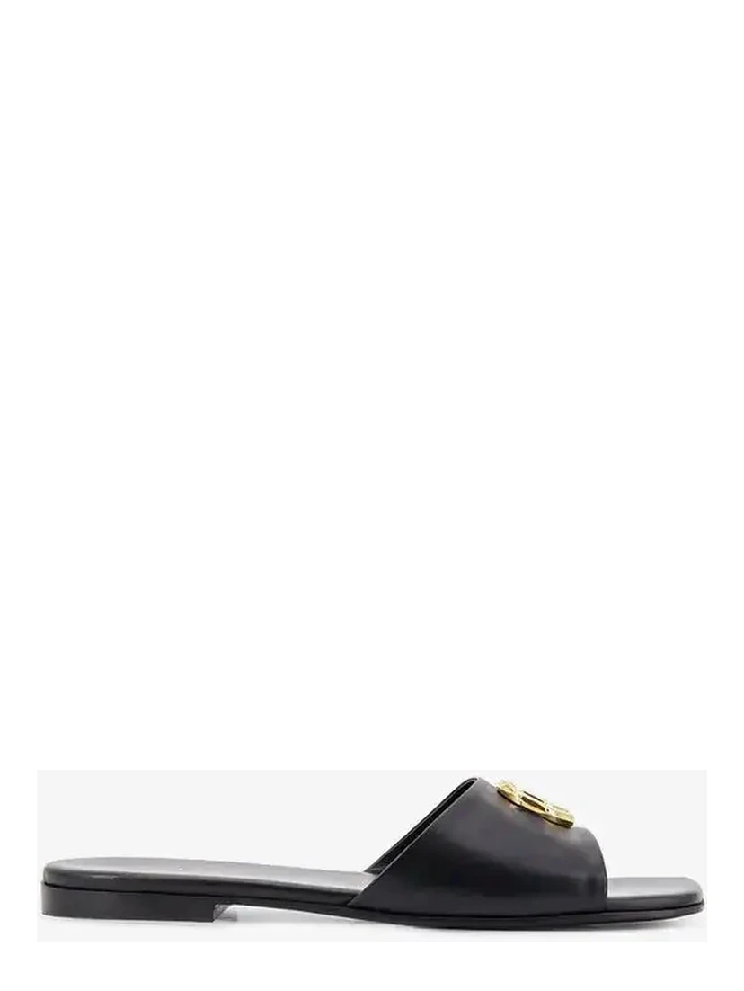 GG leather sliders sandals