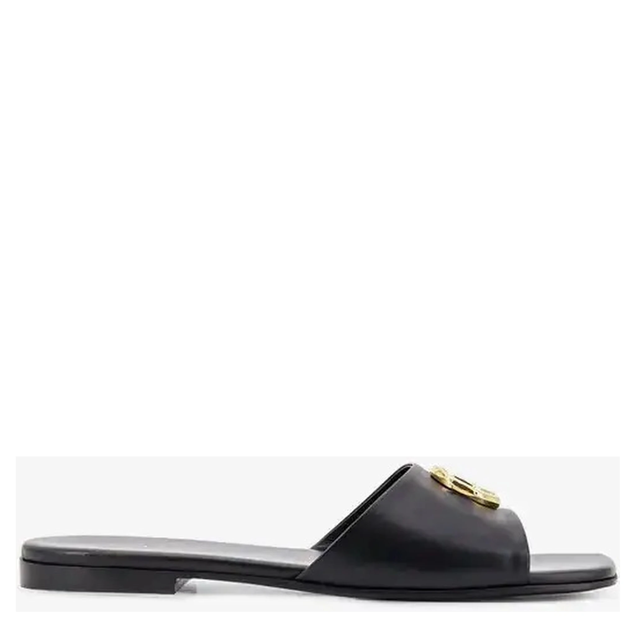 GG leather sliders sandals