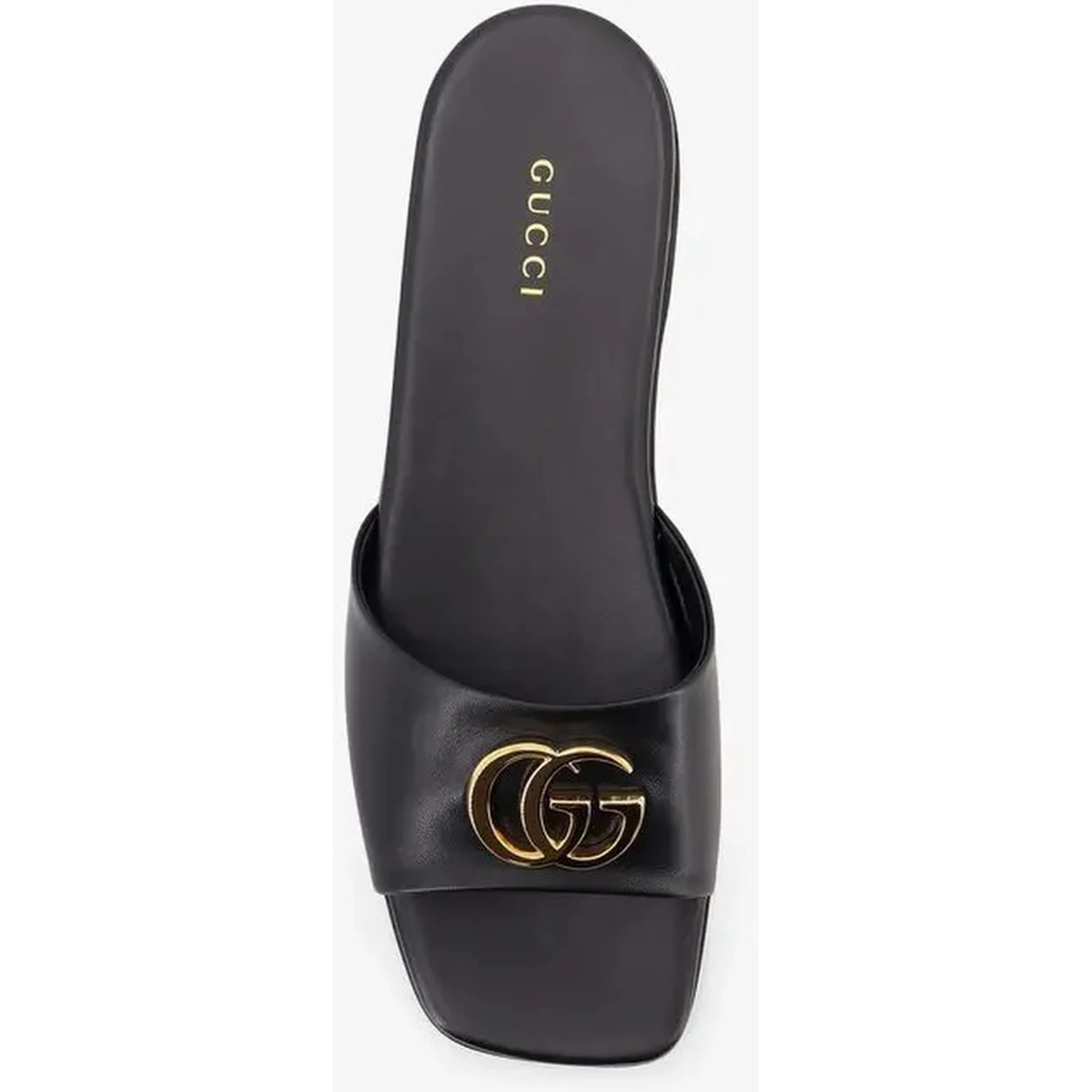 GG leather sliders sandals