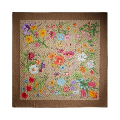Wool and silk scarf