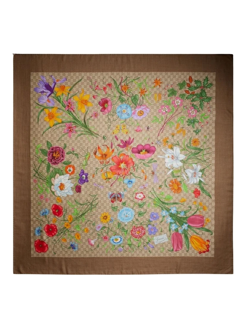 Wool and silk scarf