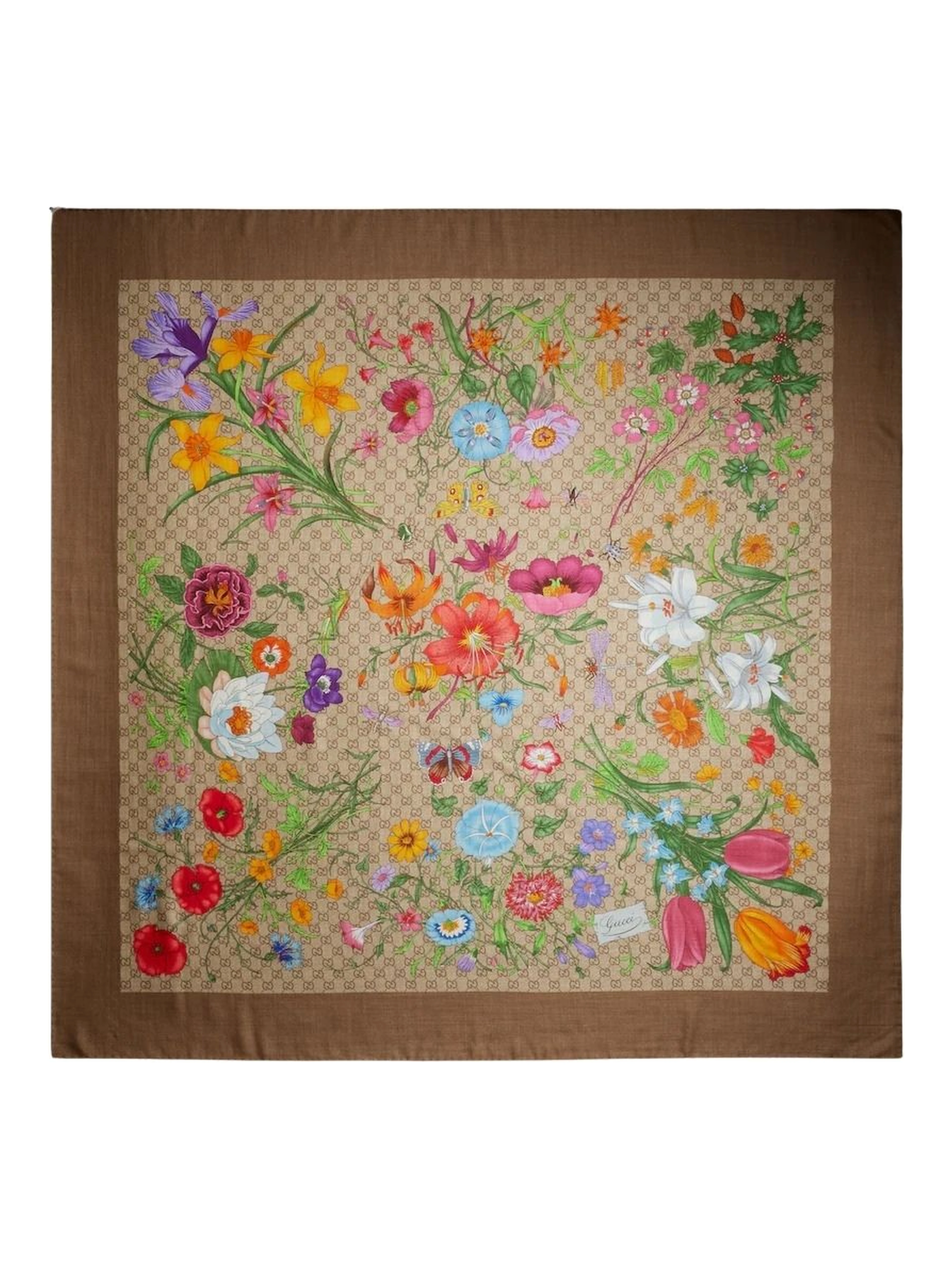 Wool and silk scarf
