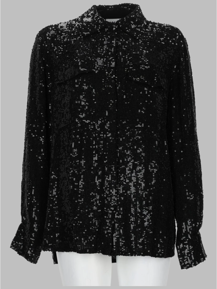 CAMICIA "GADGET" CON PAILLETTES