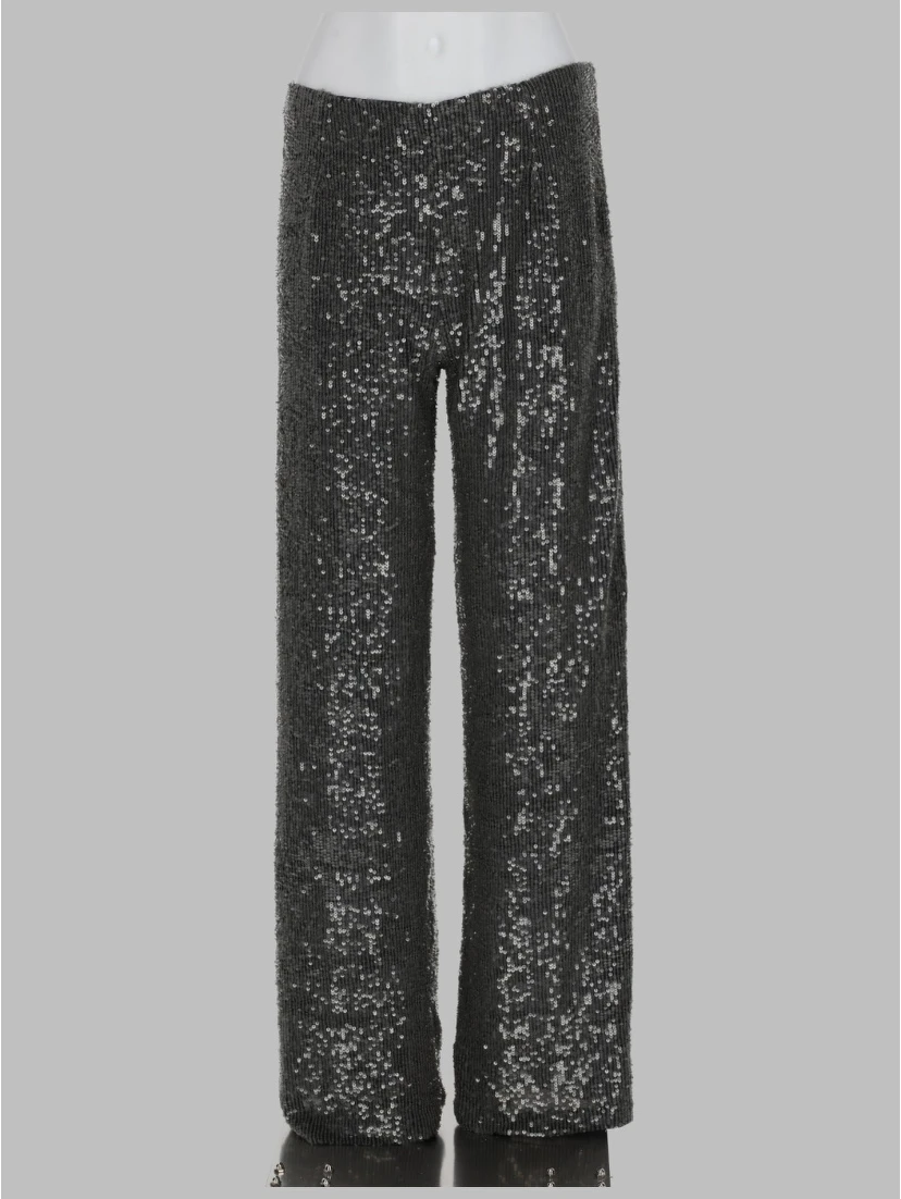 PANTALONE DRITTO CON PAILLETTES