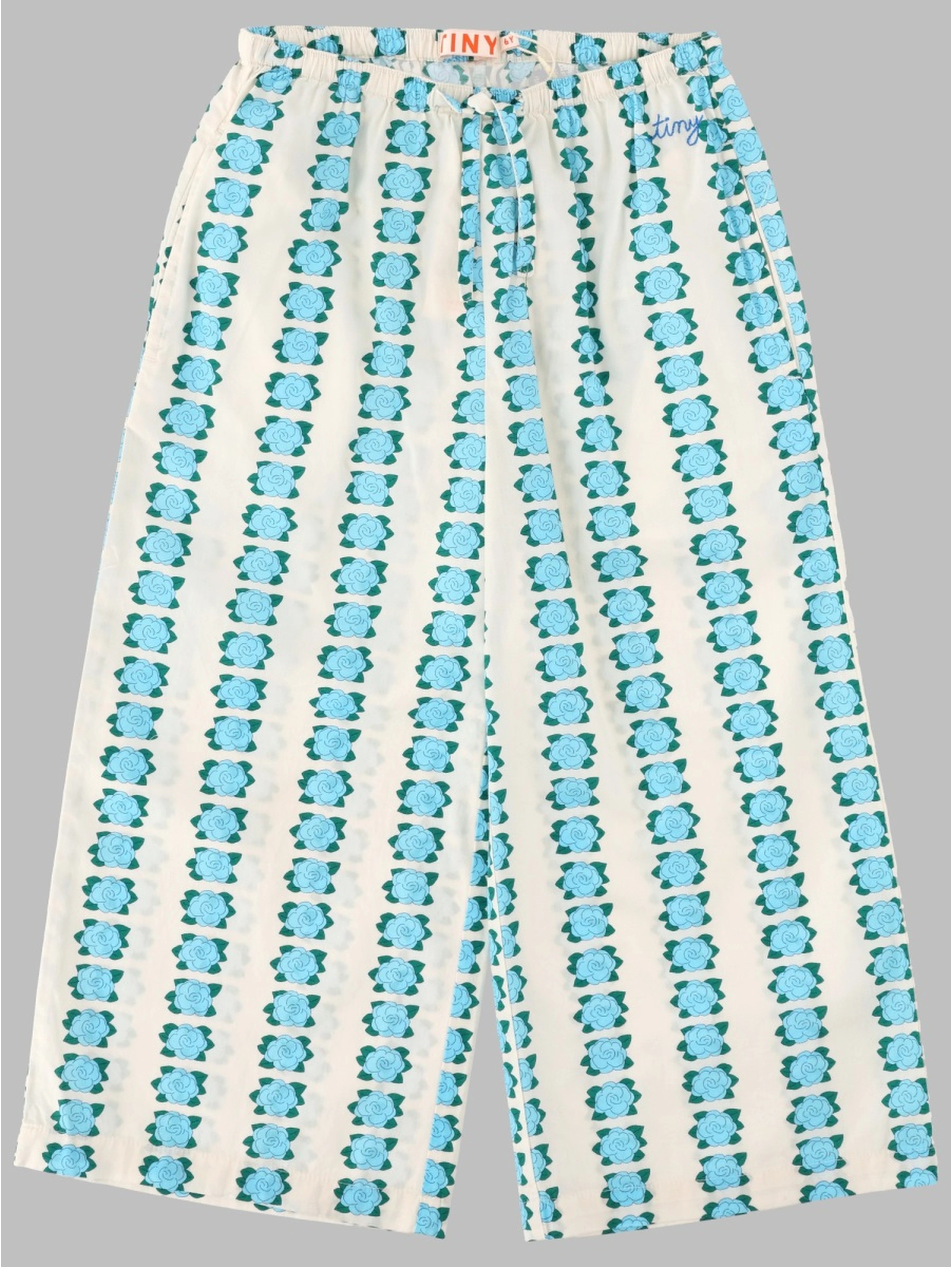 blue flowers pant