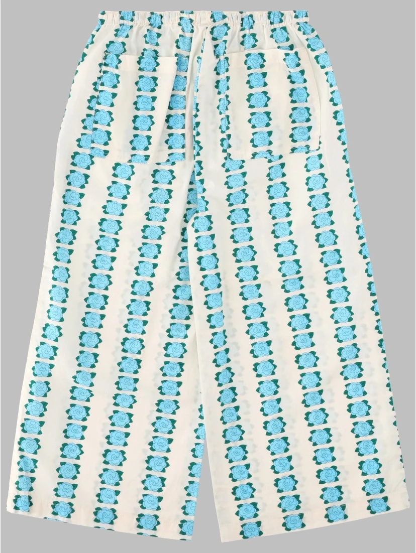 blue flowers pant