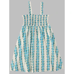 blue flowers strap dress