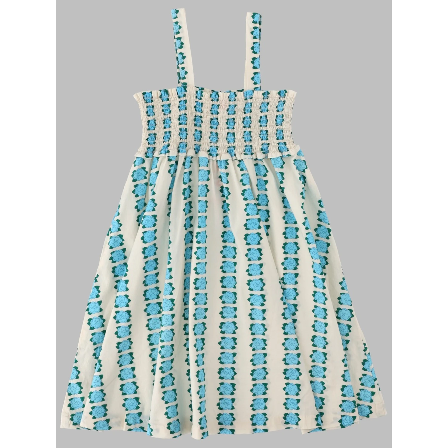 blue flowers strap dress