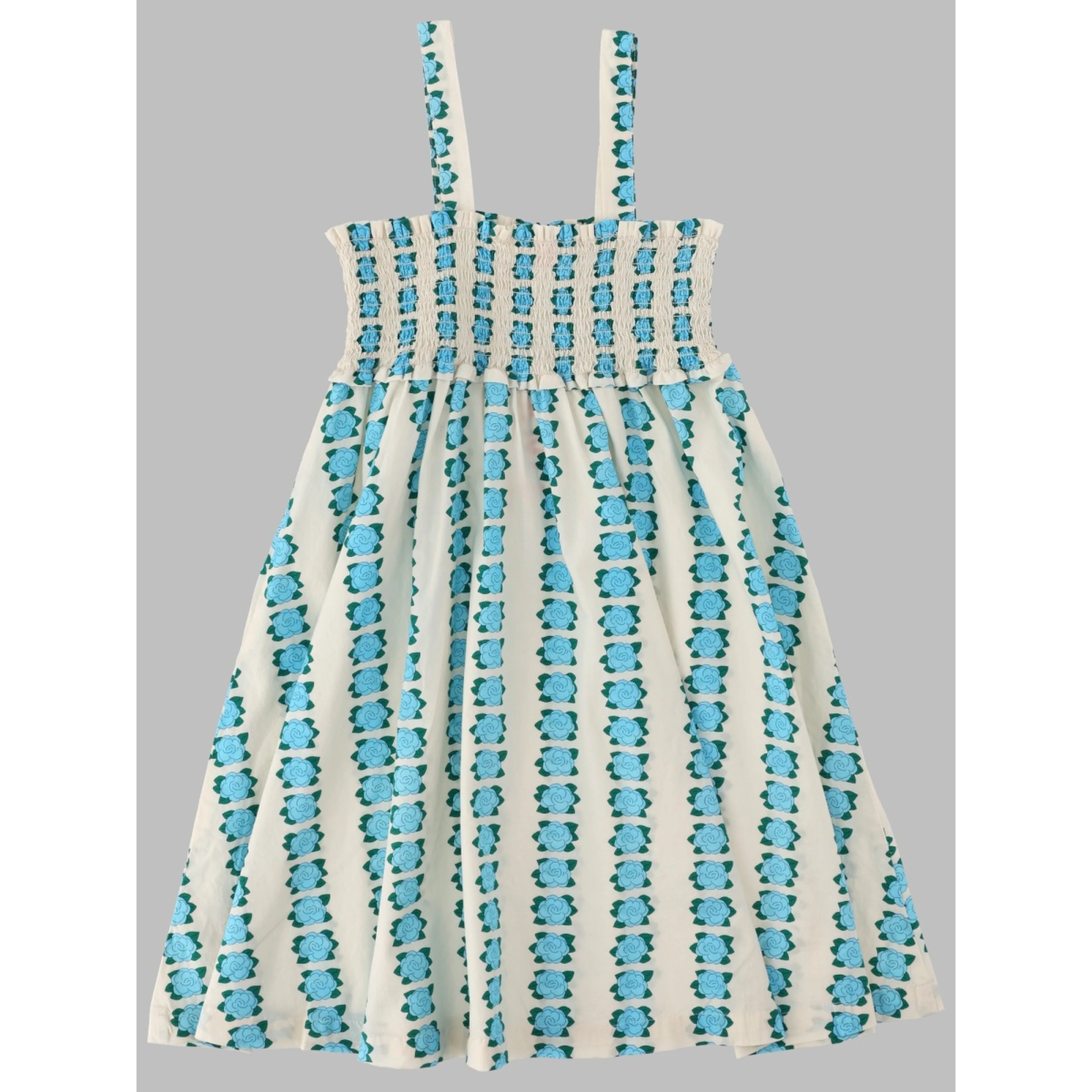 blue flowers strap dress