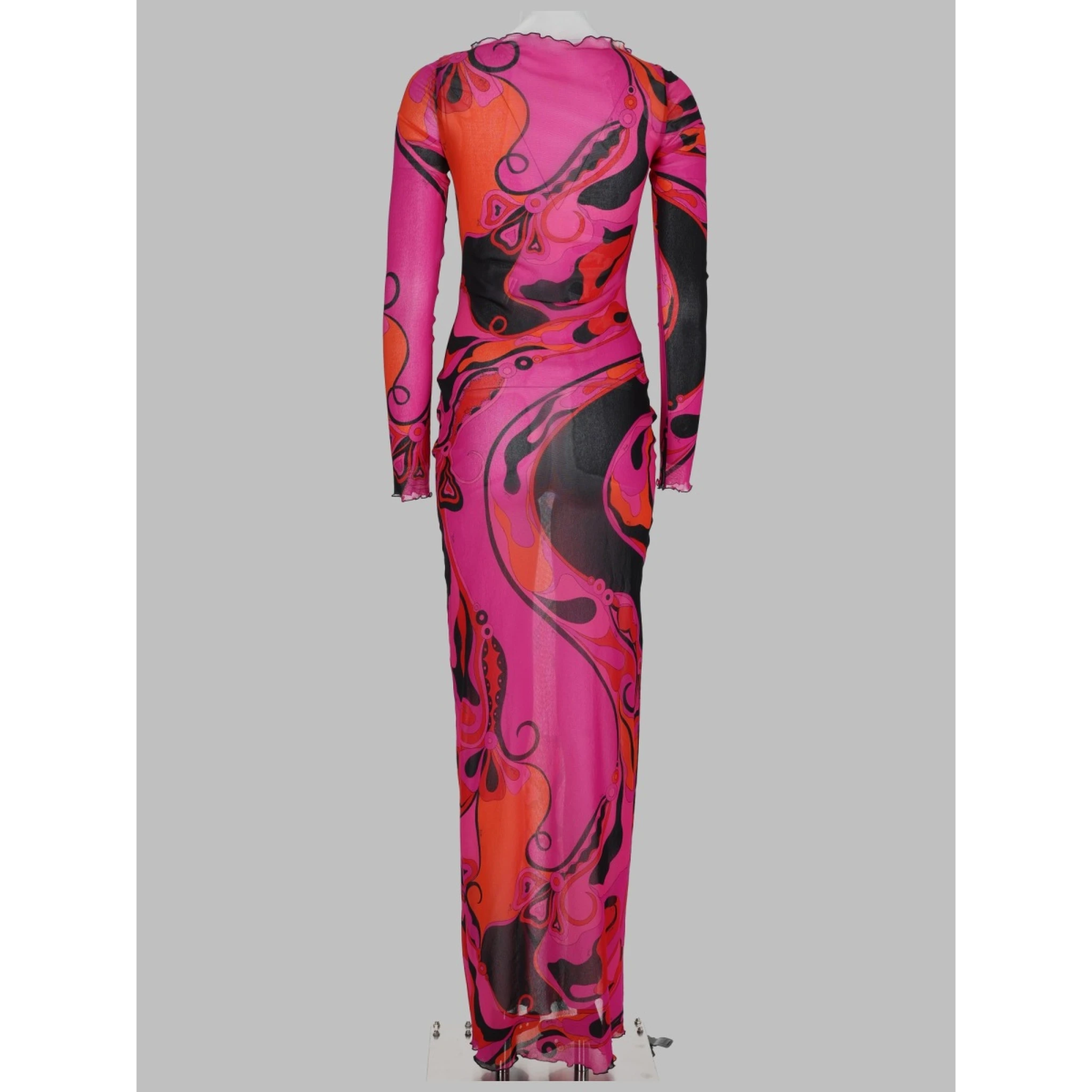 ABITO LUNGO ORCHIDEE IN TULLE