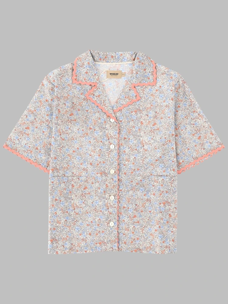 shirt s/s lace vilma