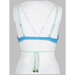 TOP BIKINI CON STAMPA GRADIENT E PERLINE