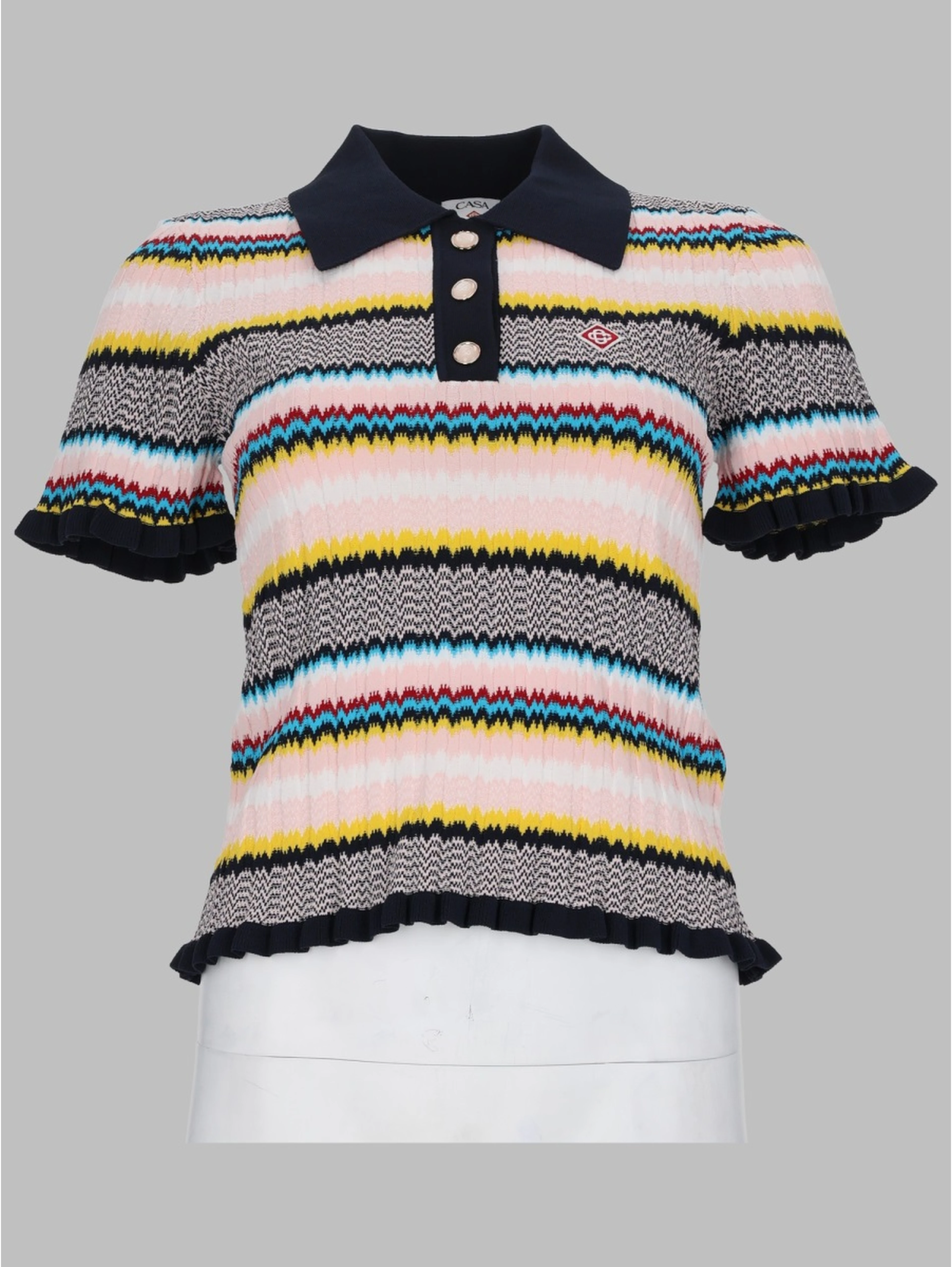 MAGLIA POLO CON MOTIVO CHEVRON