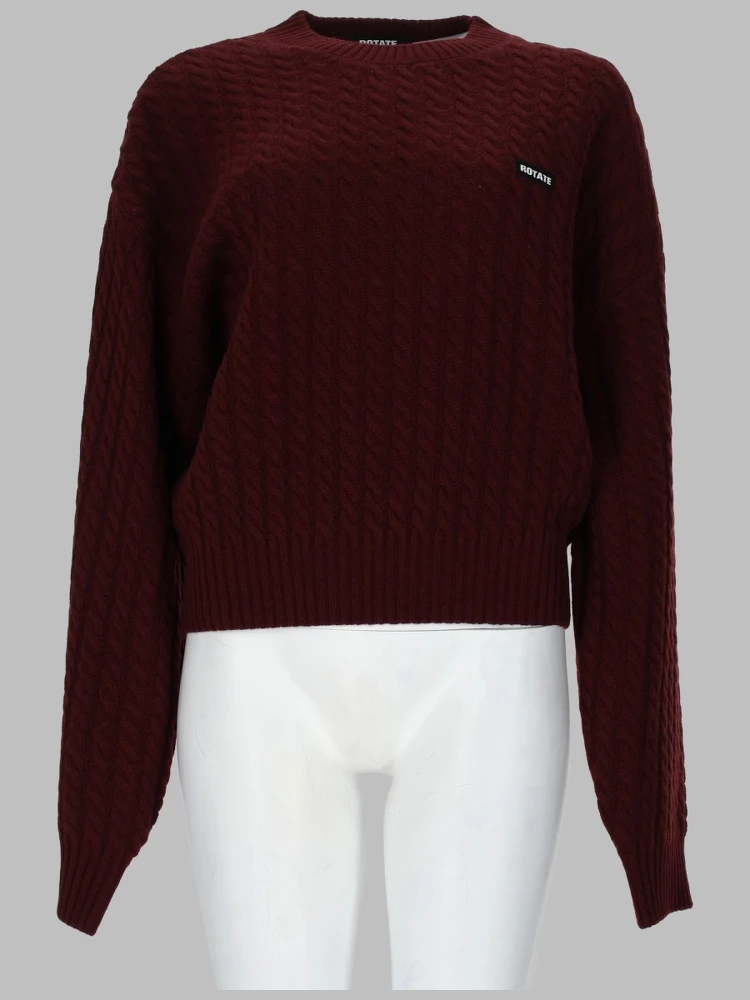 MAGLIA A TRECCE IN LANA E CASHMERE