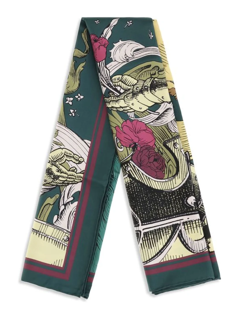Bicolor Silk Scarf