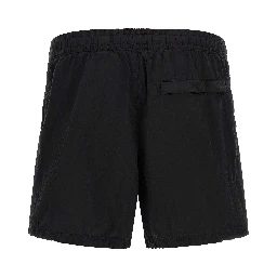 Black Polyamide Cargo Shorts