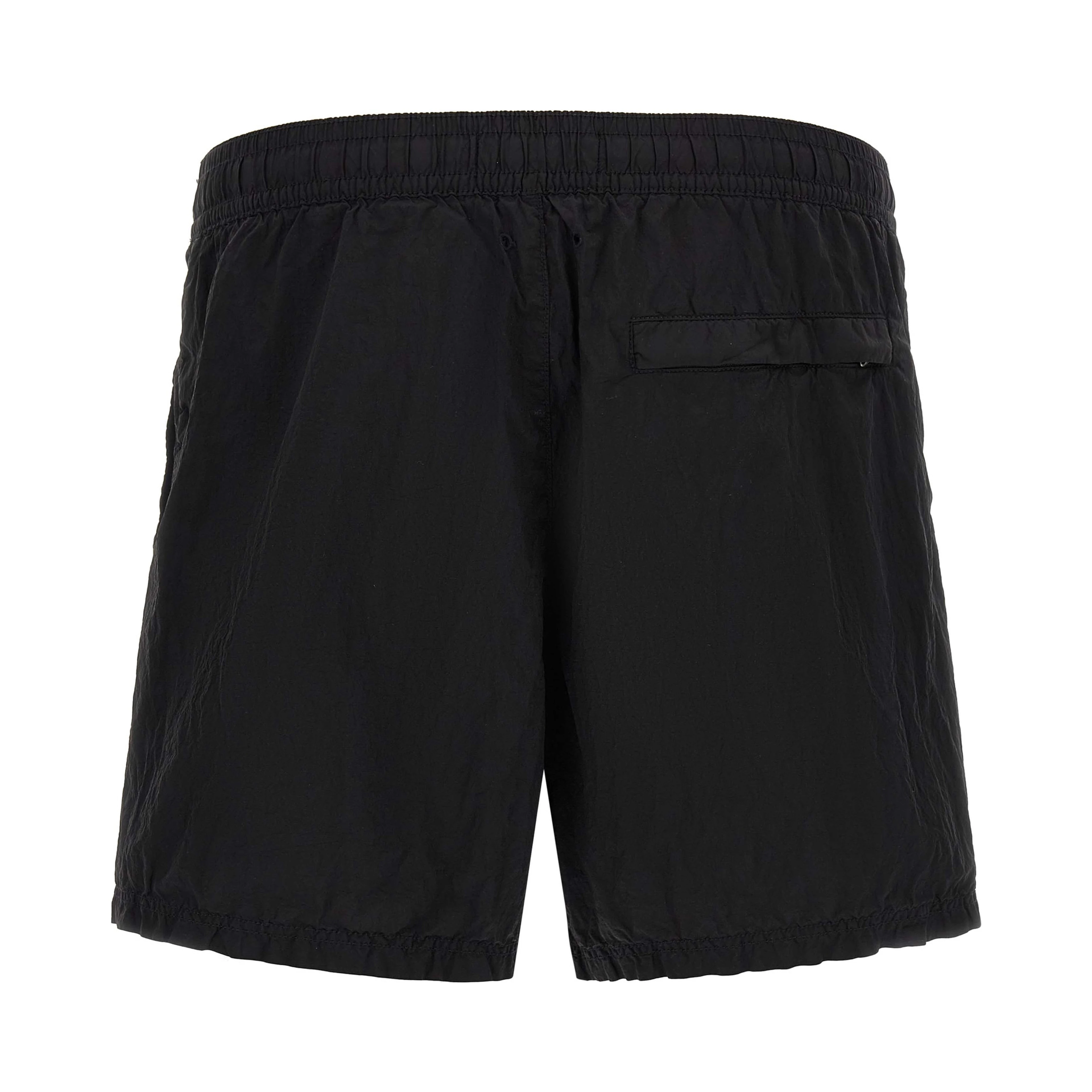 Black Polyamide Cargo Shorts