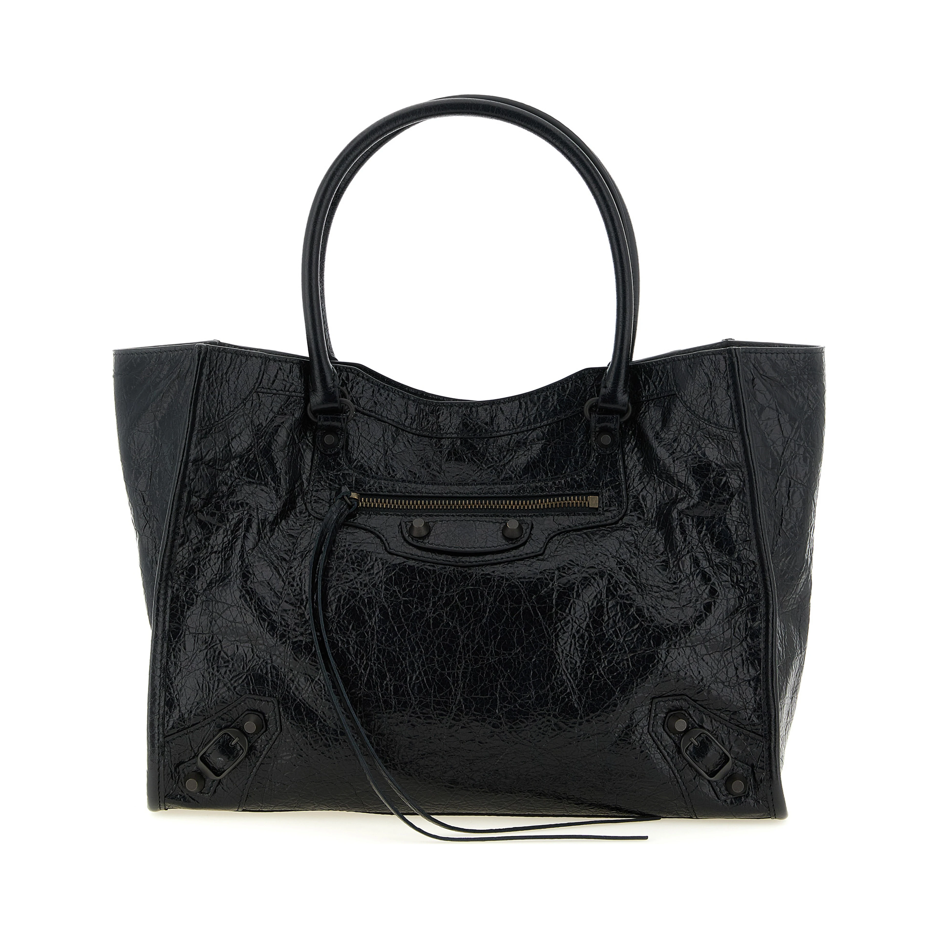 Black Lamb Leather Tote Bag
