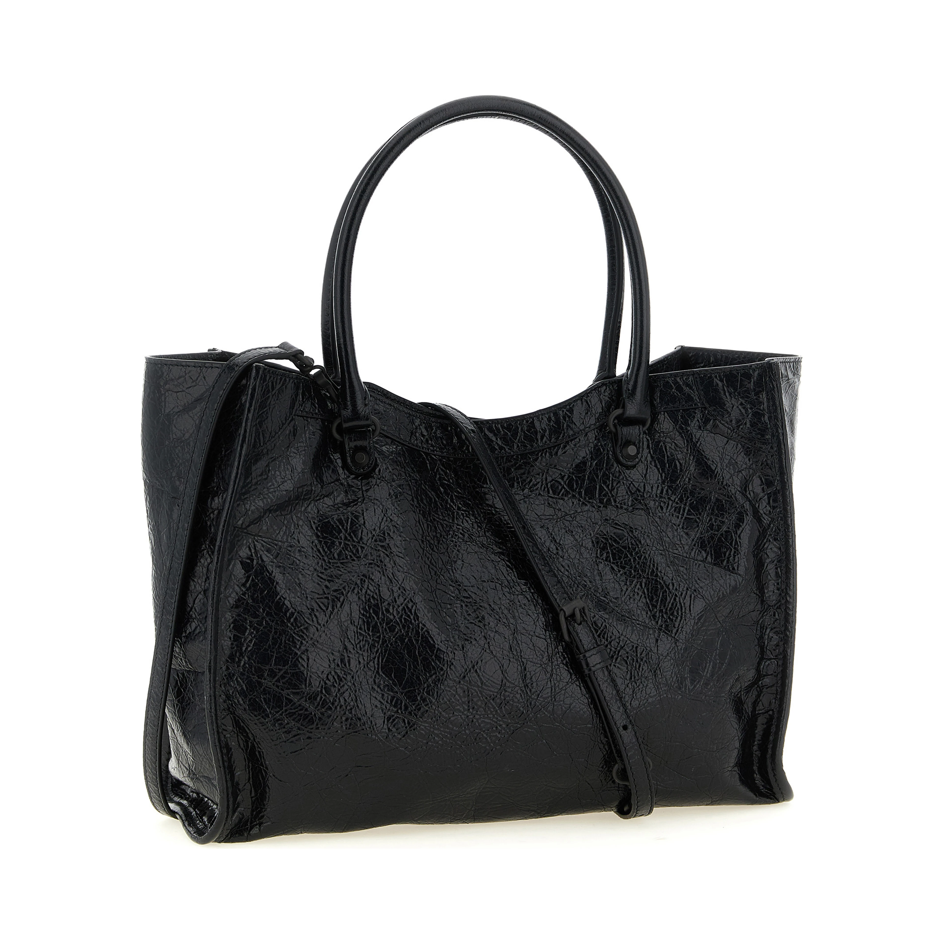 Black Lamb Leather Tote Bag
