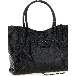 Black Lamb Leather Tote Bag